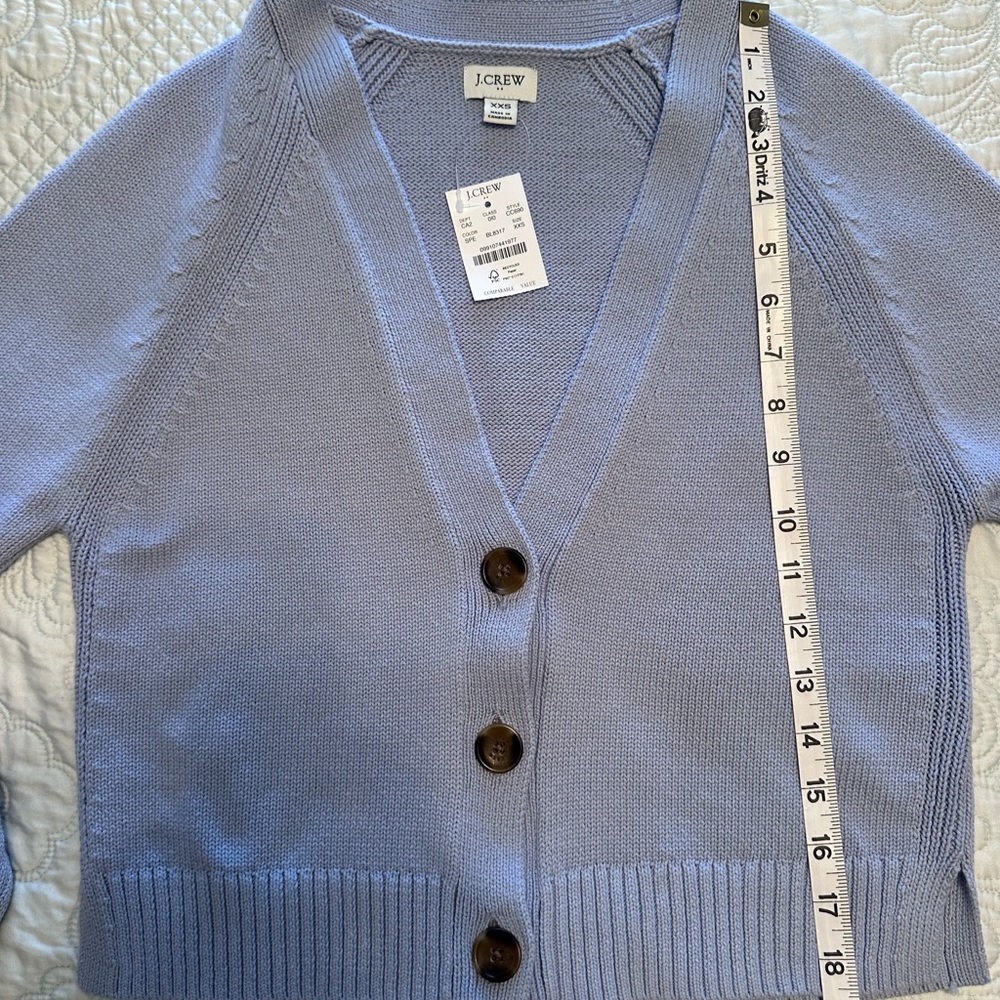 J. Crew Factory Women's Blue Cardigan Sweater XXS NWT - Picture 3 of 12